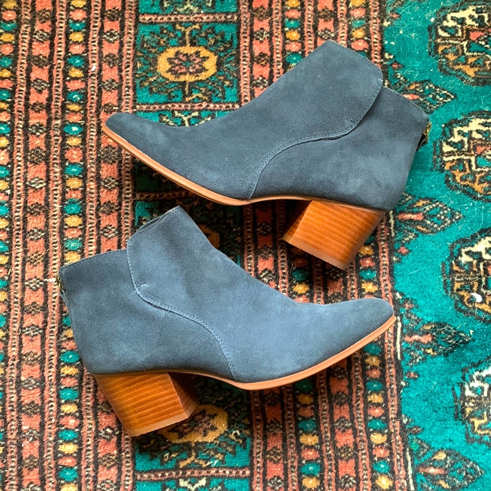 Sole Society Blue River Suede Side Zip Bootie, Size 8